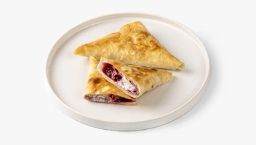 Конвертики с творогом и малиновой начинкой