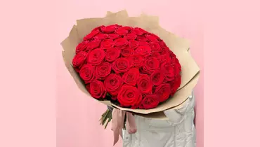 Монобукет из&nbsp;51 красной розы России FMART by flowwow