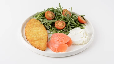 Изображение товара Хашбраун с лососем и творожным сыром от КС кафе