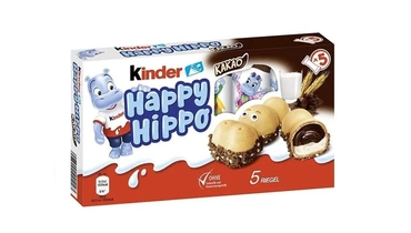 Изображение товара Батончик Kinder Happy Hippo Cocoa 103, 5 г - вкусное шоколадное лакомство для детей и взрослых