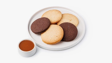 Печенье мини-кукис в наборе с карамельным соусом, кафе