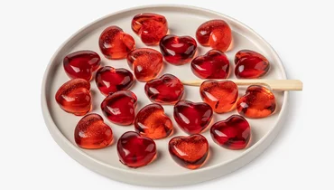 Желейные "Сердечки" клубника, вишня, ваниль, 108 г