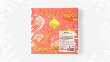 Салфетки бумажные праздничные 3 слоя, 20 шт