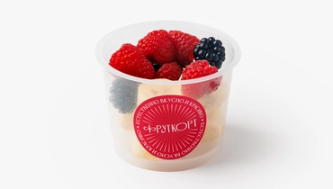 Изображение товара Фруктовый микс ВкусВилл банан ежевика малина 160 г свежий перекус