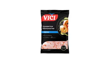 Изображение товара Креветки Vici Королевские Премиум очищенные варено-мороженные без жилки 500 г