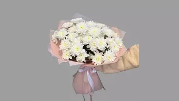 Изображение товара Букет белых хризантем 9шт FMART by flowwow