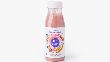 Изображение товара Протеиновый смузи Клубника-банан 250 мл натуральный напиток для восстановления энергии