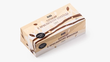 Изображение товара Пломбир с прослойками шоколада Суфле 380 г - классический молочный десерт