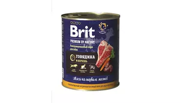 Изображение товара BRIT Premium by Nature Dog Adult Влажный корм с говядиной и печенью, 850 г