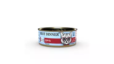 Изображение товара BEST DINNER Vet Profi Exclusive гастроинтестинальный влажный корм для кошек 100г дичь