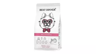 Изображение товара BEST DINNER Sensible Adult Mini Veal&Pumpkin Корм сух.телятина/тыква д/собак мелких пор.3кг
