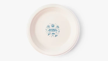 Комплект ЭКО тарелок Праздник 5 шт