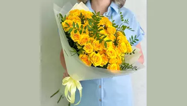 Букет Желтые кустовые розы FMART by flowwow