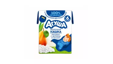 Каша молочная Агуша Засыпай-ка Рисовая с яблоком и грушей с 6 месяцев 200 мл