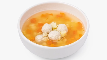 Суп с&nbsp;куриными фрикадельками и&nbsp;пастой "Звездочки"