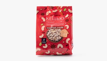 Изображение товара Кешью жареный Имбирный пряник - хрустящий снэк с пряными специями