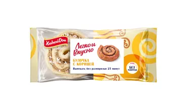 Булочка с корицей Хлебный Дом замороженная 2 шт 180 г