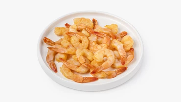 Изображение товара Креветки "Королевские" очищенные с хвостом вареные подкопченные 41/50, 150 г