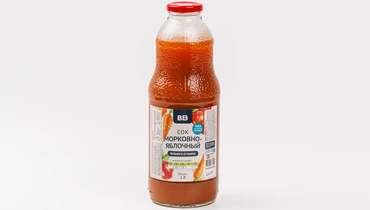 Сок морковно-яблочный прямого отжима, 1 л