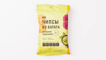 Чипсы из батата со вкусом соуса песто