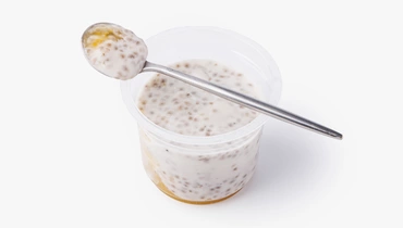 Десерт на кокосовой основе с семенами чиа "Персик-груша"