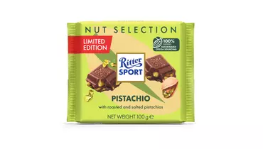 Изображение товара Ritter Sport молочный шоколад с фисташкой 100 г Германия