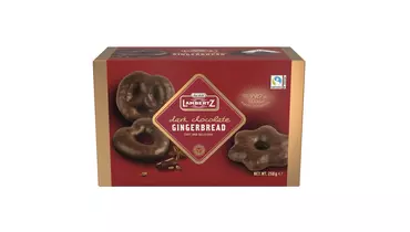 Изображение товара Имбирные пряники Lambertz Henry с шоколадом 250 г праздничное угощение