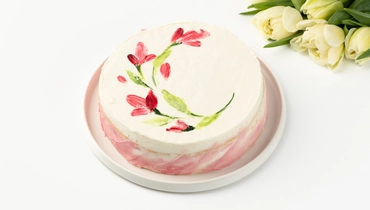 Торт бисквитный "Акварельные цветы" с&nbsp;ягодной начинкой