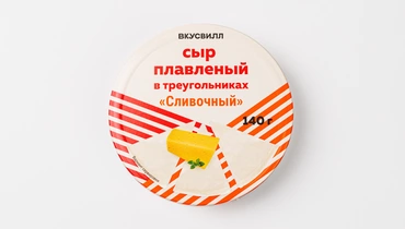 Сыр плавленый в треугольниках «Сливочный», 140г