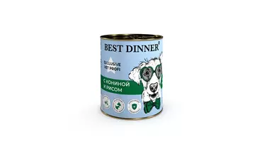 Изображение товара Best Dinner Vet Profi Exclusive Гипоаллергенный влажный корм д/собак 340 г с кониной и рисом
