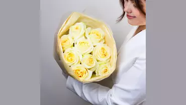 Монобукет из&nbsp;9 роз Кенделайт "Нежный зефир" FMART by flowwow