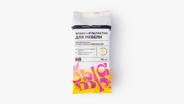 Салфетки влажные для мебели, 80 шт Салфетки влажные для мебели, 80 шт