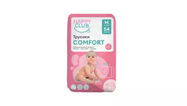 Изображение товара Подгузники-трусики Nappy Club Comfort M 6-11 кг 54 шт для ежедневного использования