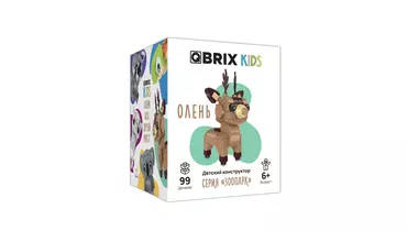 Конструктор детский QBRIX Олень серия Зоопарк 6+