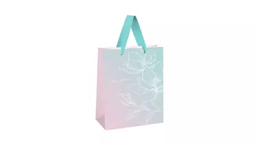 Изображение товара Подарочный пакет MESHU Floral gradient 18х23х10 см матовая ламинация