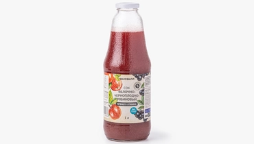 Сок яблочно-черноплоднорябиновый прямого отжима, 1 л