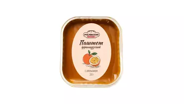 Изображение товара Паштет Рублевский Французский с апельсином 200 г деликатес из печени и цитрусовых