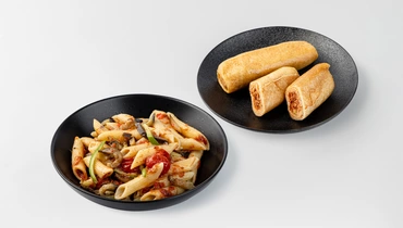 Комбо: Паста Арабьята + Блинчики постные с овощной начинкой и растительным фаршем