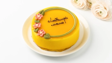 Торт бисквитно-маковый "Любимой маме" с маракуйей