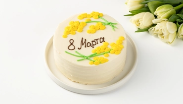 Торт бисквитный "Мгновение весны" клубничный