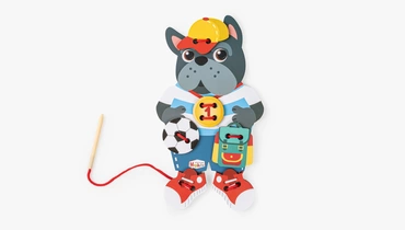 Изображение товара Деревянная шнуровка Песик для развития малышей