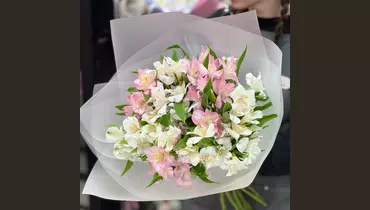 Красивый стойкий букет из альстромерии «Весеннее чудо» FMART by flowwow