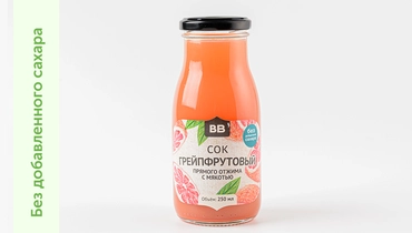 Изображение товара Грейпфрутовый сок ВкусВилл с мякотью натуральный 250 мл