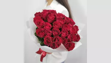 Яркий букет красных роз "Танго" FMART by flowwow