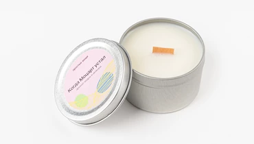 Изображение товара Свеча соевая в баночке 100 мл, запах "Когда Моцарт устал"