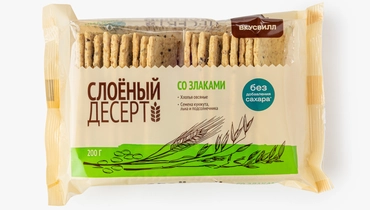 Слоёный десерт со злаками