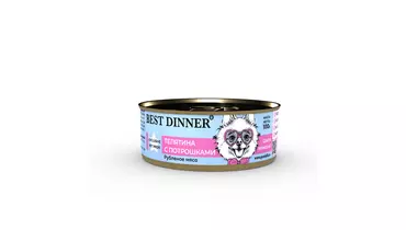 Изображение товара BEST DINNER Vet Profi Exclusive Gastro Intestinal Корм влаж.телятина с потрошками д/собак конс.100г