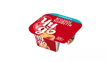 Изображение товара Йогурт Чудо Ягодное конфетти 105 г сливочно-ванильный с ягодными шариками
