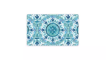 Изображение товара TARHONG Коврик под миски "Gibraltar", голубой, 48х29см