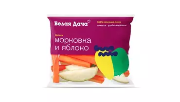 Изображение товара Морковные палочки и яблочные дольки Белая дача 80 г
